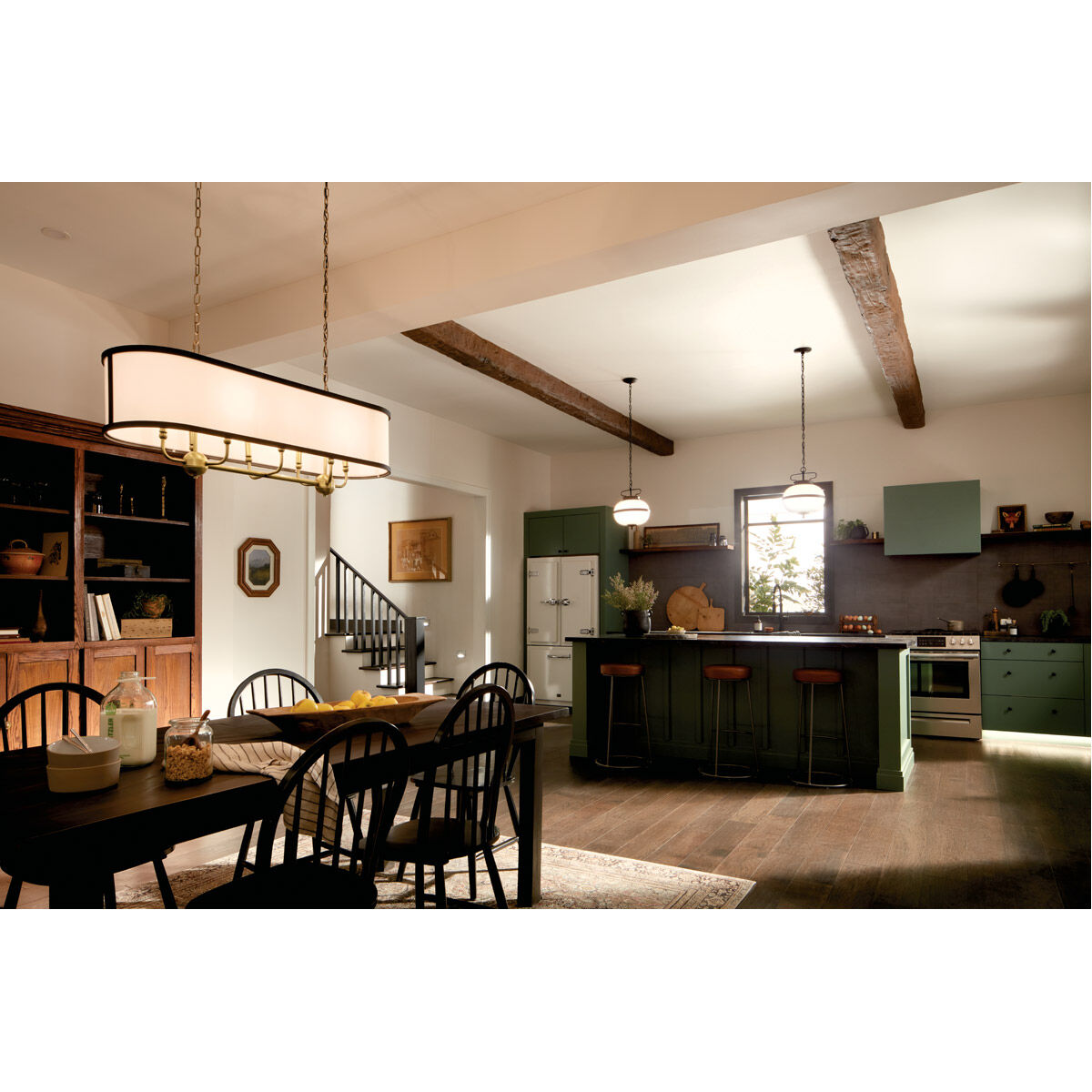 Homestead Heddle 8 Light 13 inch Natural Brass Chandelier Linear Ceiling Light